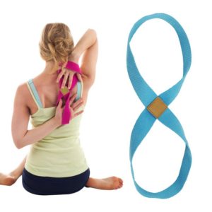 2 PCS Yoga Stretch Belt Cotton Thick Mobius Strip(Light Blue) (OEM)