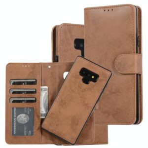 For Samsung Galaxy Note9 Retro 2 in 1 Detachable Magnetic Horizontal Flip TPU + PU Leather Case with Holder & Card Slots & Photo Frame & Wallet(Brown) (OEM)