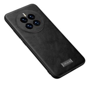 For Huawei Mate 50 SULADA Shockproof TPU + Handmade Leather Protective Phone Case(Black) (SULADA) (OEM)