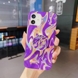 For iPhone 11 Pro Max Laser Glitter Watercolor Pattern Shockproof Protective Case (FD3) (OEM)