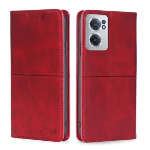 For OnePlus Nord CE 2 5G Cow Texture Magnetic Horizontal Flip Leather Phone Case(Red) (OEM)