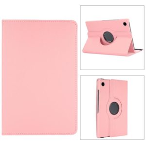 For Samsung Galaxy Tab A8 360 Degree Rotation Litchi Texture Tablet Leather Case with Holder & Sleep / Wake-up Function(Pink) (OEM)