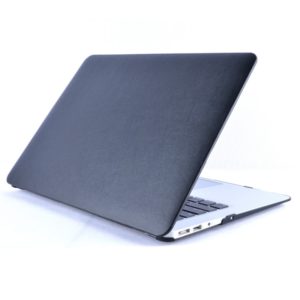 For MacBook Air 13.3 inch A1466 2012-2017 / A1369 2010-2012 Laptop PU Leather Paste Case (Black) (OEM)