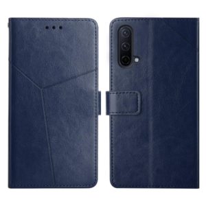 For OnePlus Nord CE 5G Y Stitching Horizontal Flip Leather Phone Case(Blue) (OEM)