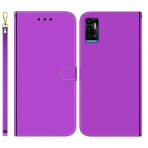 For ZTE Blade A72 / V40 Vita Imitated Mirror Surface Horizontal Flip Leather Phone Case(Purple) (OEM)