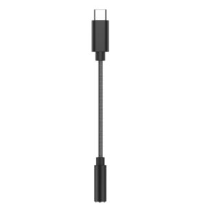 TA11-R1 USB-C / Type-C Male to 3.5mm Audio Female TPE Braid Earphone Adapter (Black) (OEM)
