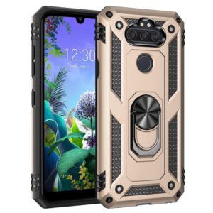 For LG Aristo 5 Shockproof TPU + PC Protective Case with 360 Degree Rotating Holder(Gold) (OEM)