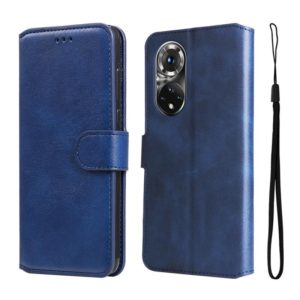 For Honor 50 Pro / Huawei Nova 9 Pro JUNSUNMAY Calf Texture Leather Phone Case(Blue) (JUNSUNMAY) (OEM)