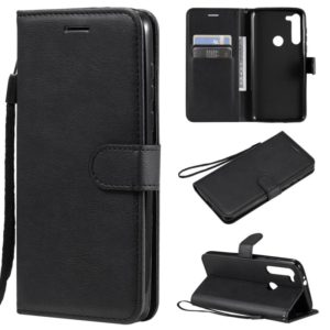 For Motorola Moto G8 Power Solid Color Horizontal Flip Protective Leather Case with Holder & Card Slots & Wallet & Lanyard(Black) (OEM)