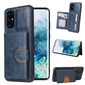 For Huawei P40 PU + TPU + PC Shockproof Back Cover Case with Card Slot & Holder(Blue) (OEM)