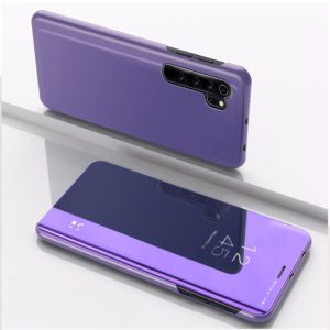 For Xiaomi Note 10 Pro Plated Mirror Horizontal Flip Leather Cover with Stand Mobile Phone Holster(Dark Purple) (OEM)