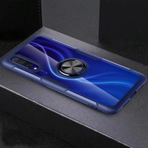 For Xiaomi CC9 Shockproof Transparent TPU + Acrylic Protective Case with Ring Holder(Blue) (OEM)