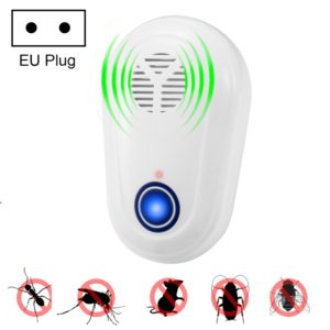 4W Electronic Ultrasonic Anti Mosquito Rat Mouse Cockroach Insect Pest Repeller, EU Plug, AC 90-250V(White) (OEM)