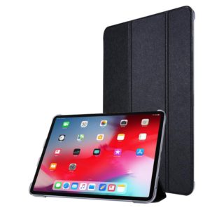 Silk Texture Horizontal Flip Magnetic PU Leather Case with Three-folding Holder & Sleep / Wake-up Function For iPad Air 2022 / 2020 10.9(Black) (OEM)