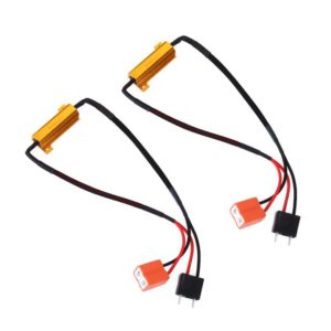2 PCS H7 50W 6 Ohms Load Resistor Car Canbus Error Canceller Decoder Cable (OEM)