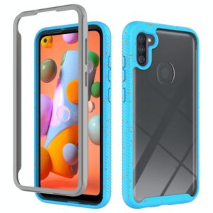 For Samsung Galaxy A11 / M11 (EU Version) Starry Sky Solid Color Series Shockproof PC + TPU Protective Case(Light Blue) (OEM)