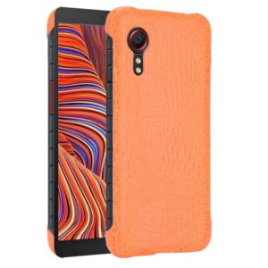 For Samsung Galaxy Xcover 5 Shockproof Crocodile Texture PC + PU Case(Orange) (OEM)