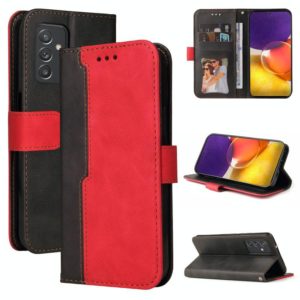 For Samsung Galaxy A82 5G Business Stitching-Color Horizontal Flip PU Leather Case with Holder & Card Slots & Photo Frame(Red) (OEM)