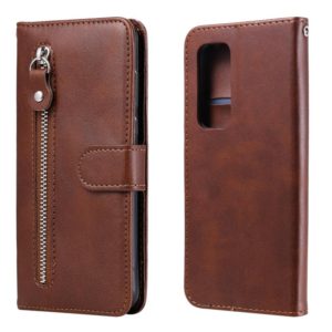 For OPPO Reno5 Pro Plus / Find X3 Neo Fashion Calf Texture Zipper Horizontal Flip Leather Case with Stand & Card Slots & Wallet(Brown) (OEM)