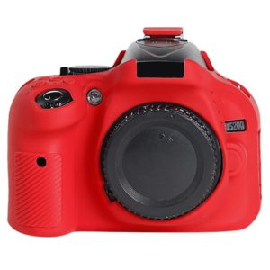 Soft Silicone Protective Case for Nikon D5200 (Red) (OEM)