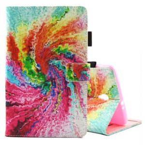 For Galaxy Tab A 8.0 / T380 & T385 Colorful Storm Pattern Horizontal Flip Leather Case with Holder & Card Slots (OEM)
