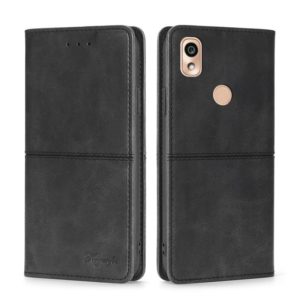 For Kyocera KY-51B Cow Texture Magnetic Horizontal Flip Leather Phone Case(Black) (OEM)