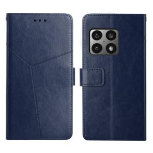 For OnePlus 10 Pro Y Stitching Horizontal Flip Leather Phone Case(Blue) (OEM)