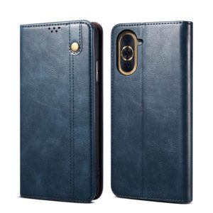 For Huawei Nova 10 4G Oil Wax Crazy Horse Texture Leather Phone Case(Blue) (OEM)