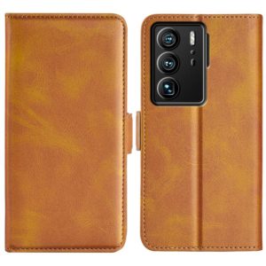 For ZTE Axon 40 Ultra Dual-side Magnetic Buckle Leather Phone Case(Yellow) (OEM)