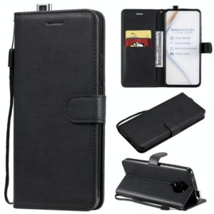 For Xiaomi Redmi K30 Pro Solid Color Horizontal Flip Protective Leather Case with Holder & Card Slots & Wallet & Lanyard(Black) (OEM)