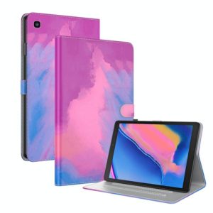 For Samsung Galaxy Tab A 8.0 2019 T290 / T295 / T297 Voltage Watercolor Pattern Skin Feel Magnetic Horizontal Flip PU Leather Case with Holder & Card Slots & Photo Frame(Purple Red) (OEM)