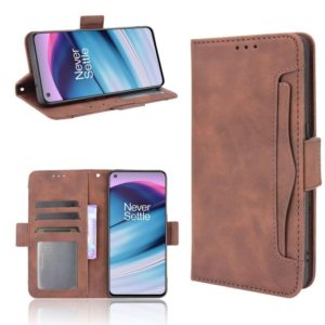 For OnePlus Nord CE 5G Skin Feel Calf Pattern Horizontal Flip Leather Case with Holder & Card Slots & Photo Frame(Brown) (OEM)