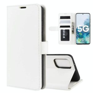 For Samsung Galaxy S20 FE 4G / 5G R64 Texture Single Horizontal Flip Protective Case with Holder & Card Slots & Wallet& Photo Frame(White) (OEM)