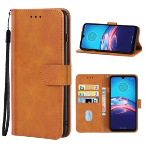 Leather Phone Case For Motorola Moto E6i(Brown) (OEM)