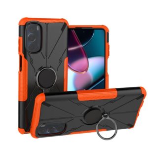 For Motorola Moto G Stylus 2022 Armor Bear Shockproof PC + TPU Phone Case with Ring(Orange) (OEM)