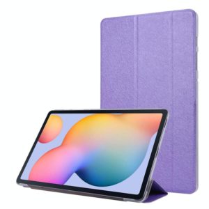 For Samsung Galaxy Tab S8+ / Tab S8 Plus / Tab S7 FE / Tab S7+ / T970 Silk Texture Three-fold Horizontal Flip Leather Case with Holder & Pen Slot(Purple) (OEM)