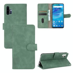 For UMIDIGI F2 Solid Color Skin Feel Magnetic Buckle Horizontal Flip Calf Texture PU Leather Case with Holder & Card Slots & Wallet(Green) (OEM)
