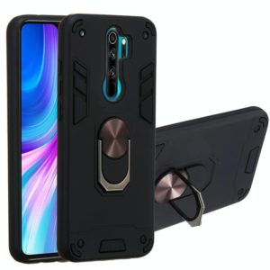 For Xiaomi Redmi Note 8 Pro 2 in 1 Armour Series PC + TPU Protective Case with Ring Holder(Black) (OEM)
