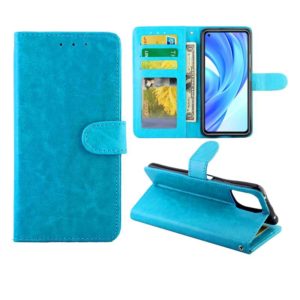 For Xiaomi Mi 11 Lite (4G/5G) Crazy Horse Texture Leather Horizontal Flip Protective Case with Holder & Card Slots & Wallet & Photo Frame(baby Blue) (OEM)
