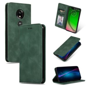 Retro Skin Feel Business Magnetic Horizontal Flip Leather Case for MOTO G7 Play European version(Army Green) (OEM)