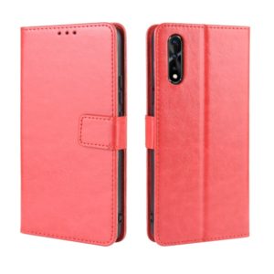 Retro Crazy Horse Texture Horizontal Flip Leather Case for vivo iQOO Neo / S1 / Y7S / Z5 , with Holder & Card Slots & Photo Frame(Red) (OEM)