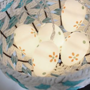 Διακοσμητικό φωτιστικό με 10 λαμπάκια LED Πασχαλινά Διακοσμητικά αυγά λαμπάκια (Ψυχρό λευκό) (OEM)