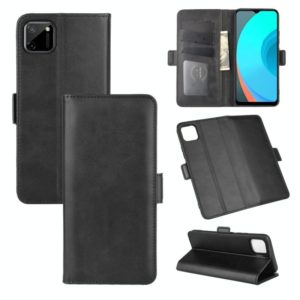 For OPPO Realme C11 Dual-side Magnetic Buckle Horizontal Flip Leather Case with Holder & Card Slots & Wallet(Black) (OEM)