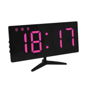 6615A LED Electronic Clock Smart Digital Table Clock(Pink) (OEM)