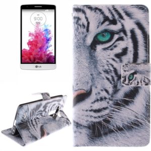 Tiger Pattern Double print Leather Case with Holder & Card Slot & Wallet for LG G3 mini (OEM)