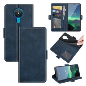 For Nokia 1.4 Dual-side Magnetic Buckle Horizontal Flip Leather Case with Holder & Card Slots & Wallet(Dark Blue) (OEM)