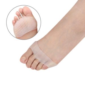 1 Pair Breathable Durable Honeycomb Forefoot Pad Pain-proof Foot Pad High Heels Insole for Women(White) (OEM)