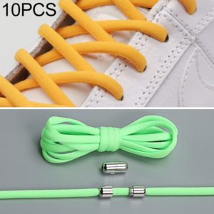 1 Pair Elastic Metal Buckle without Tying Shoelaces(Green) (OEM)
