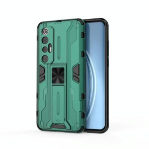 For Xiaomi Mi 10S Supersonic PC + TPU Shock-proof Protective Case with Holder(Green) (OEM)