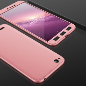 GKK for Xiaomi Redmi 5A Three-paragraph 360 Degree Full Coverage PC Protective Case Back Cover(Rose Gold) (GKK) (OEM)